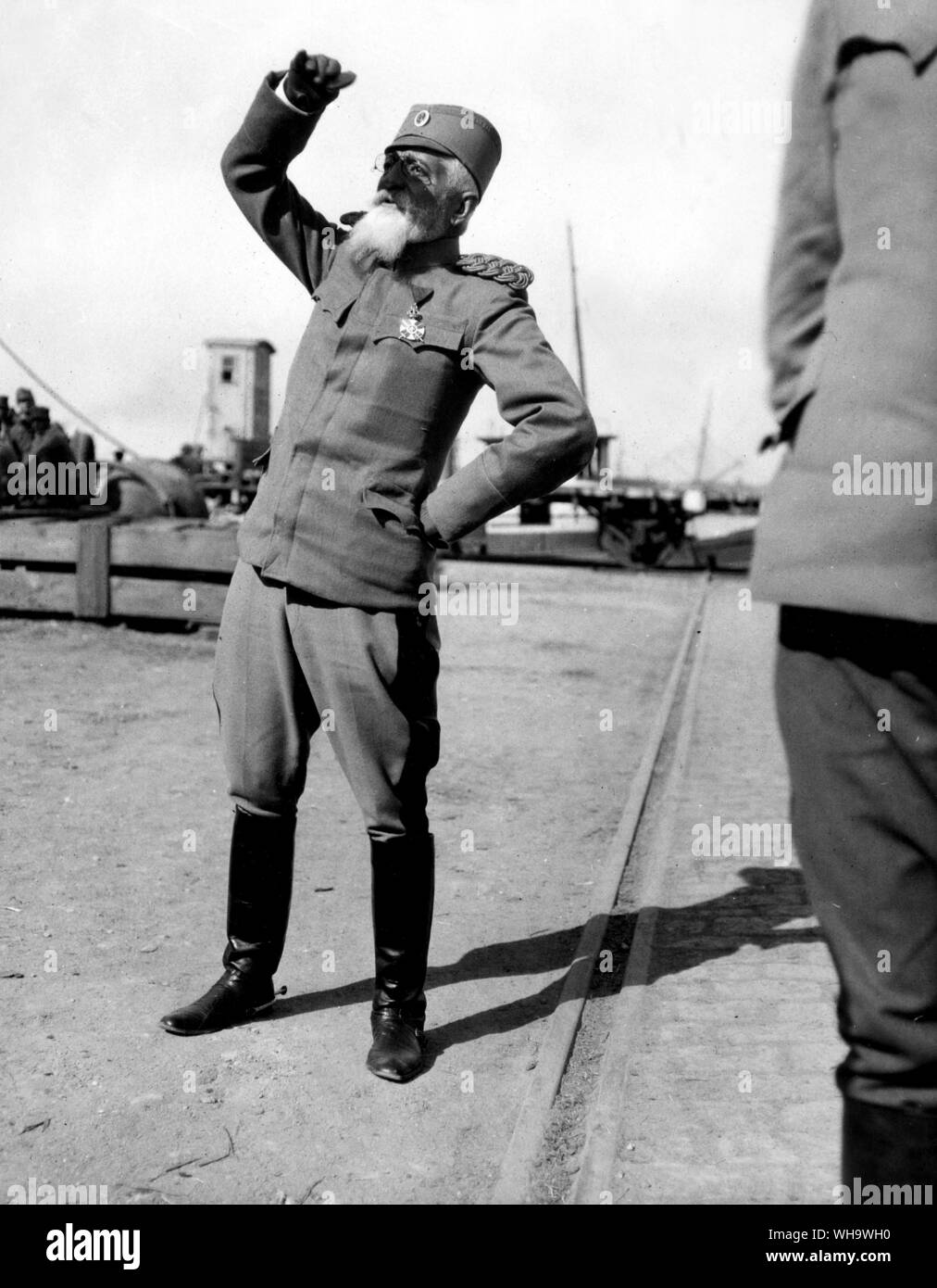 WW1/ General Yankovitch of the Serbian Army. Stock Photo