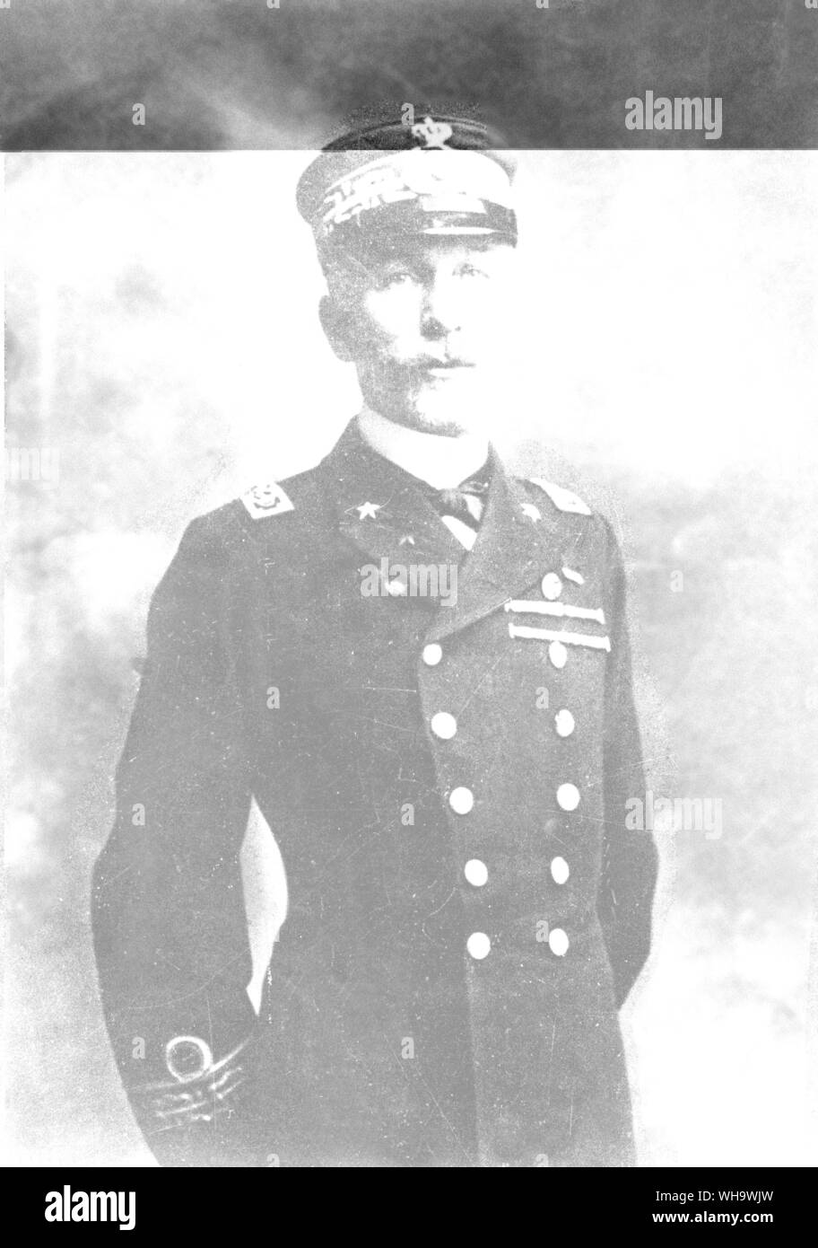 WW1/ Amm. Umberto Cagni. Comandante 4th Div. Navale (1916-17); Comandante in Capo Dip M.M. Spezia (1917-1918). Stock Photo