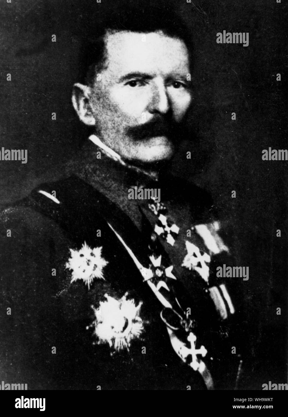 WW1/ Ten. General Tassonni Giulio, Comandante VII Armata. Stock Photo