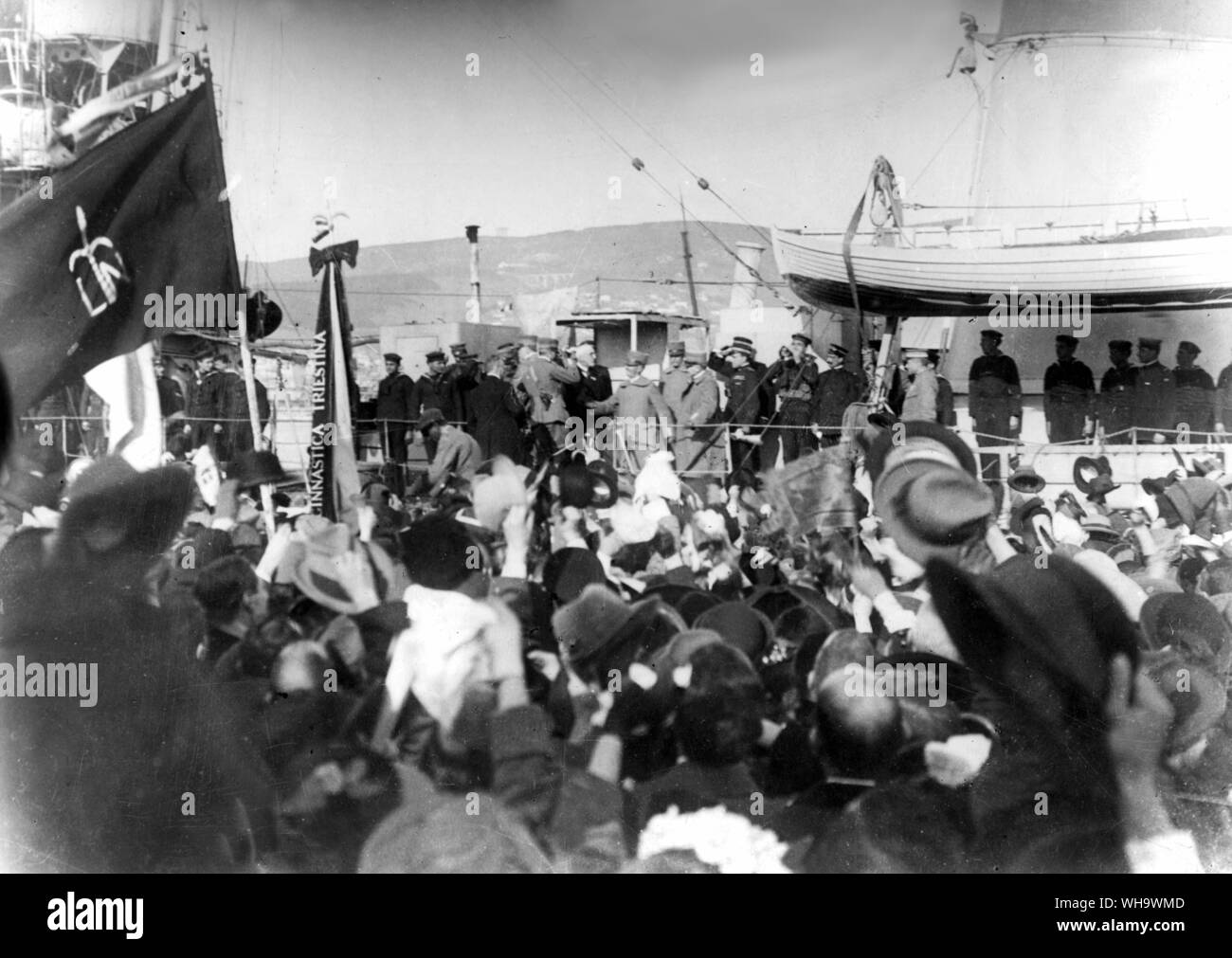 WW1/ Trieste, Italy:  Italians, November 1918. Stock Photo