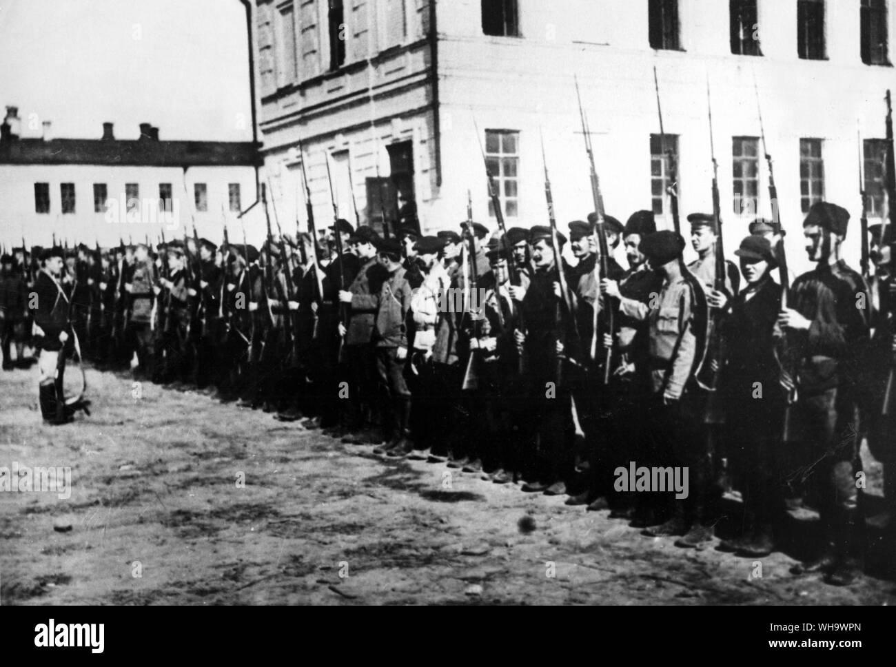 WW1/Russia, Moscow: Russian volunteers, 1917 Stock Photo