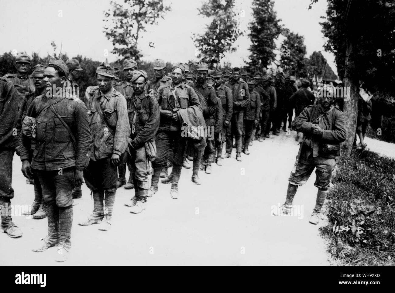 WW1: Prigionari Austriaci (Austrian troops in Italy?) Stock Photo