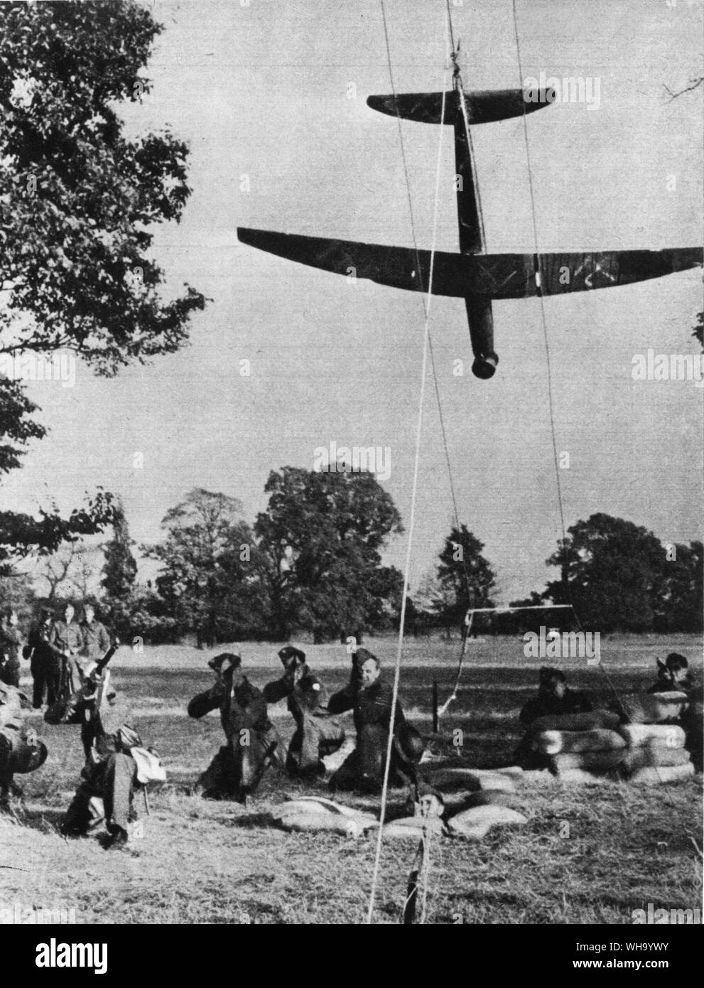 WW2/Battle of Britain: Home Guard fooling around, 1940. Stock Photo