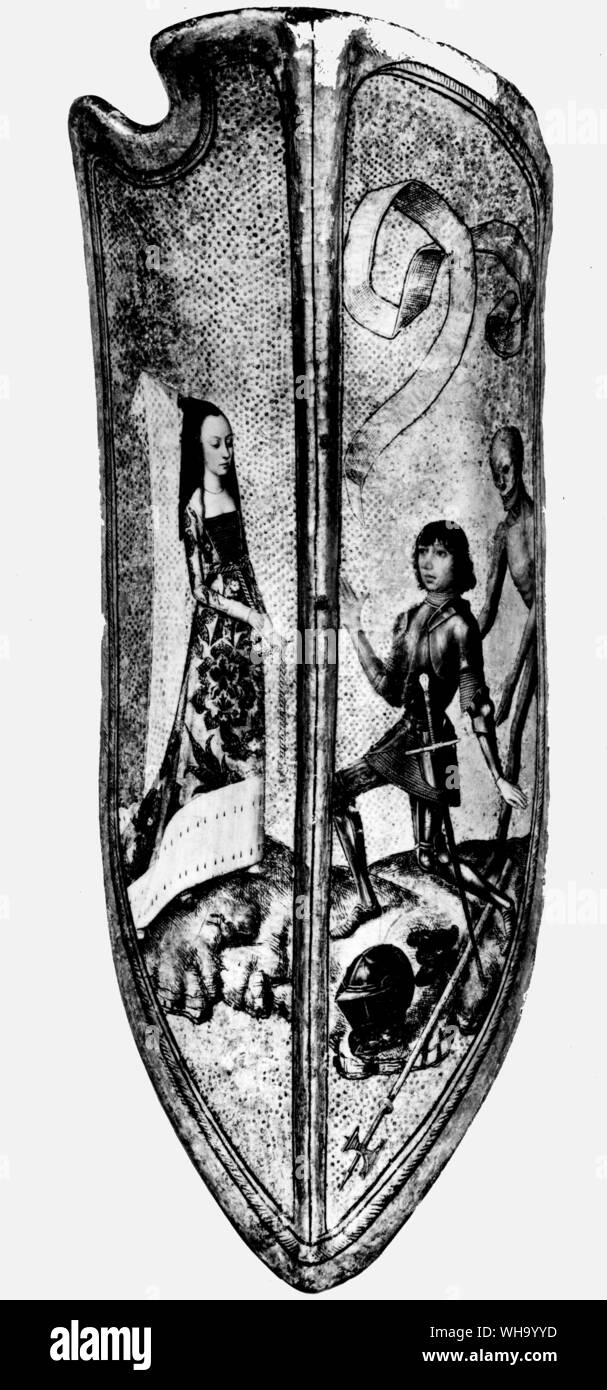 Denmark: Flemish parade shield, c.1480. Stock Photo