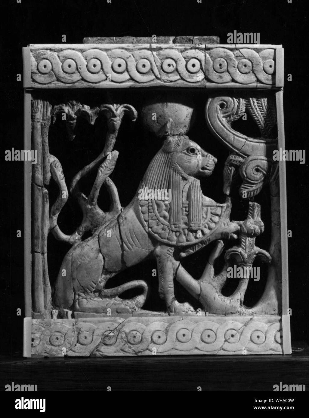 A Phoenician ivory of the 8th Century BC. Stock Photo