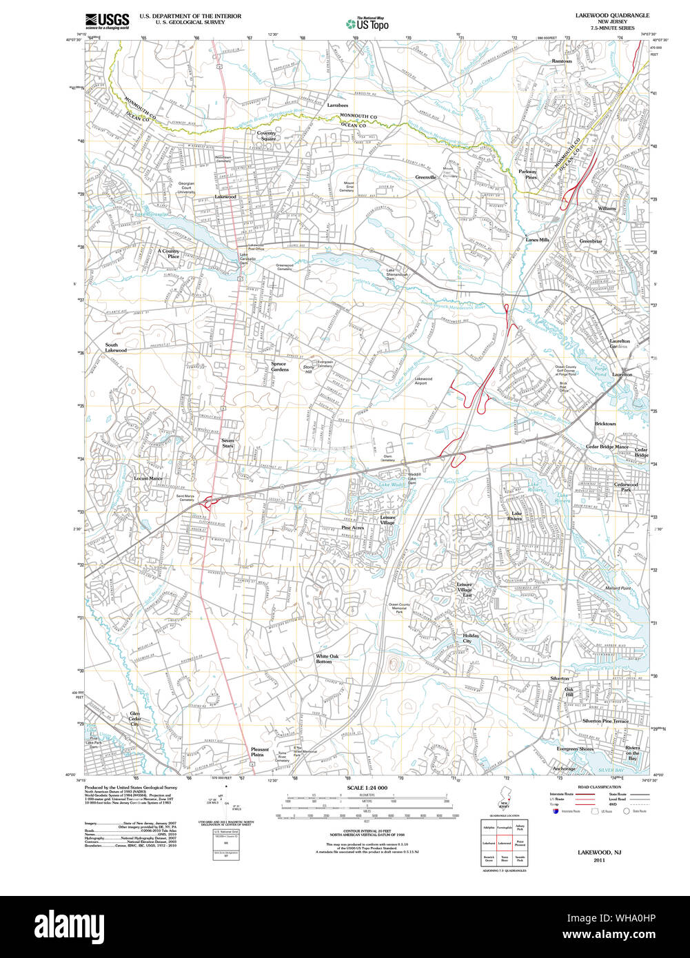 Map of lakewood hires stock photography and images Alamy