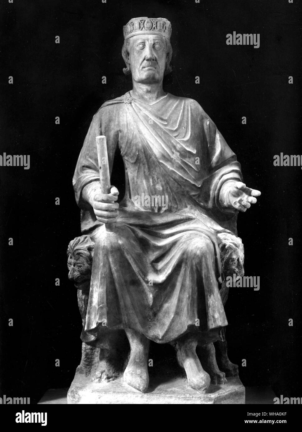 Arnolfo, King Charles of Anjou, c.1275-78 in marble, Rome. Stock Photo