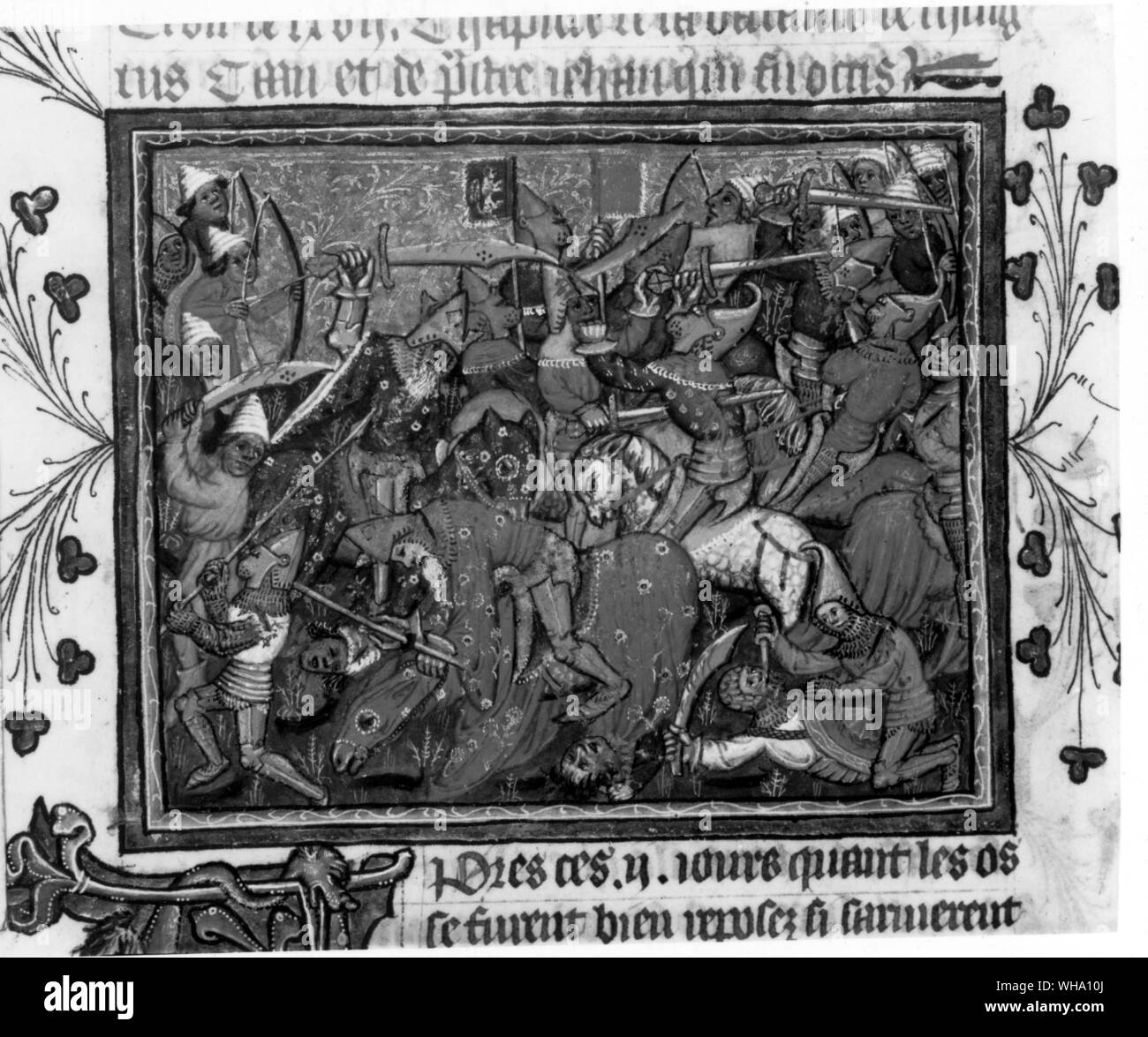 A ficitious battle between Ghengis Khan and prester John whose aid Henry hope to enlist in the fight against Islam Stock Photo