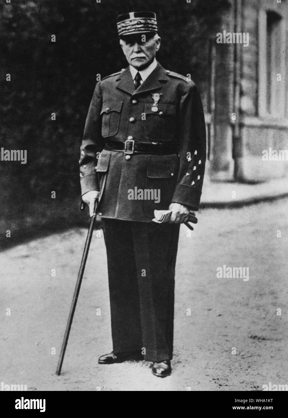 WW2: Marshal Petain in June 1940. French General. Stock Photo