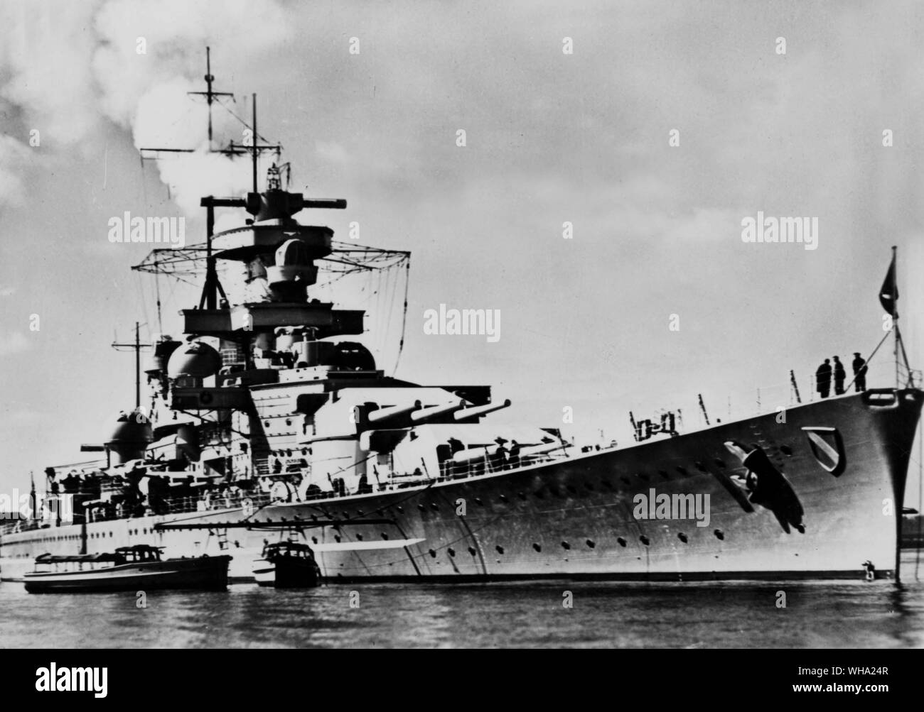 WW2: Schaunhorst battleship. Stock Photo