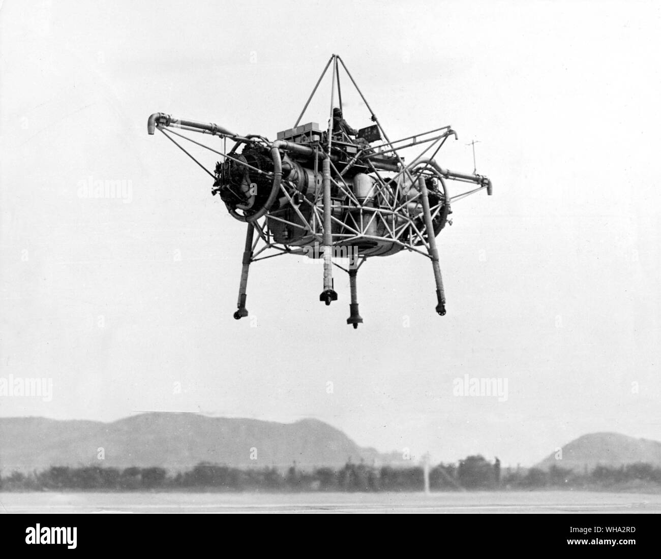 The Rolls-Royce 'Flying Bedstead', predecessor of the vertical take-off aircraft . Stock Photo