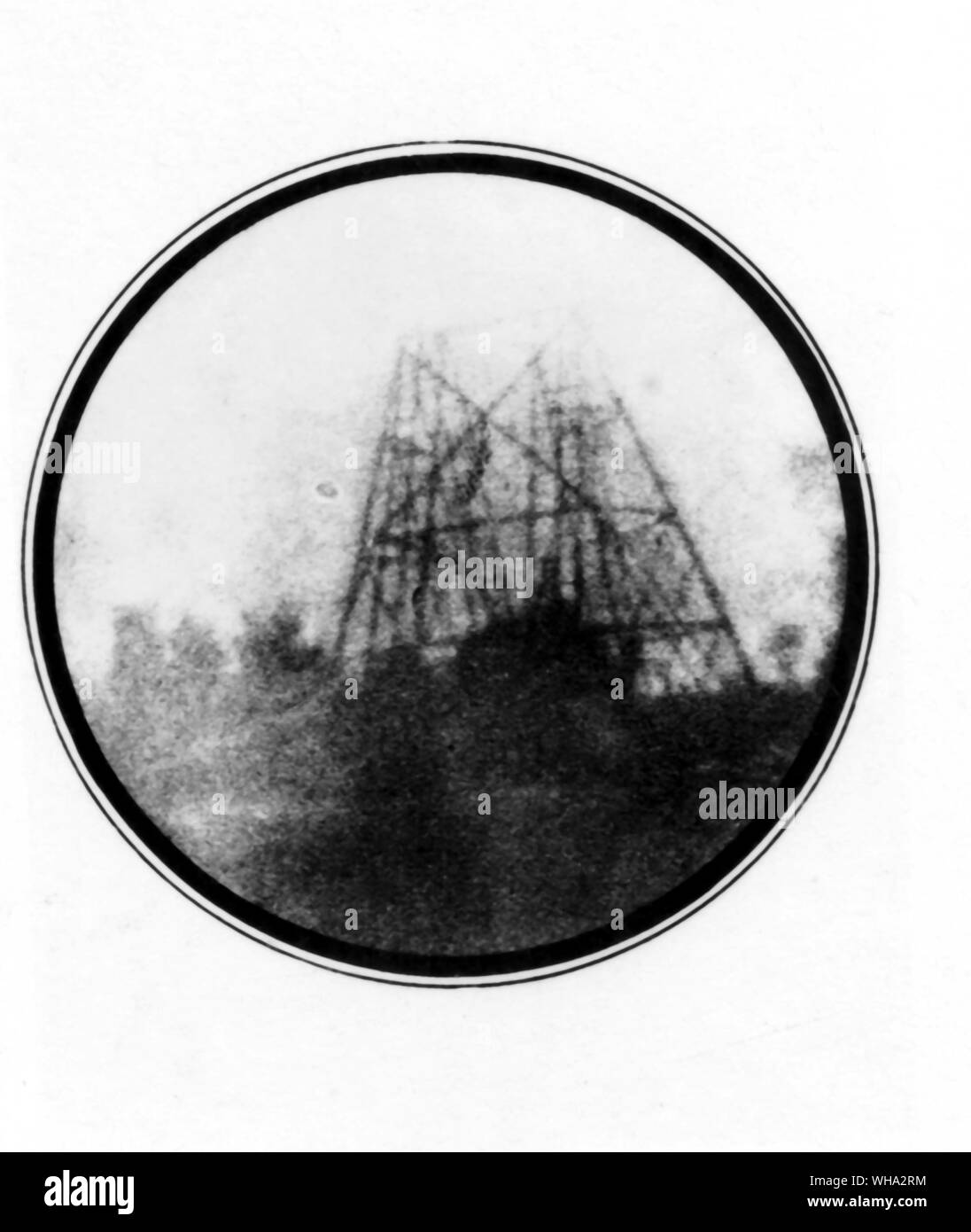Photograph on glass taken by Sir John Herschel off his father's telescope at Slough, taken in 1839. Stock Photo