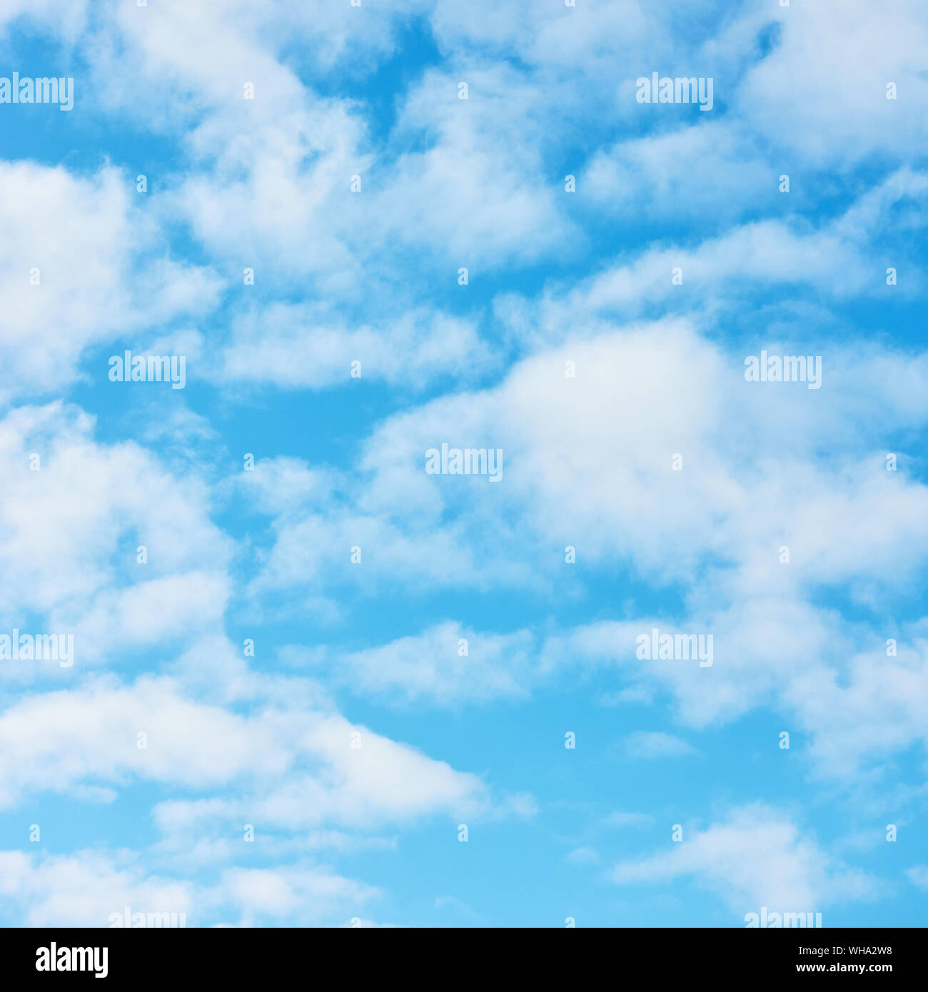 Blue sky with light white clouds - natural textured background, square ...