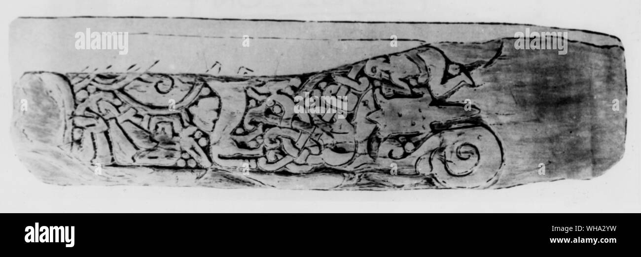 The Sigurd Sigurd Stone. Christian symbol stone Stock Photo