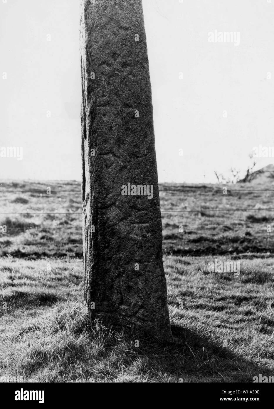 Scotland: Maiden Stone, near Inverurie, Aberdeen. Pre-Christian, 7-8th century. Stock Photo