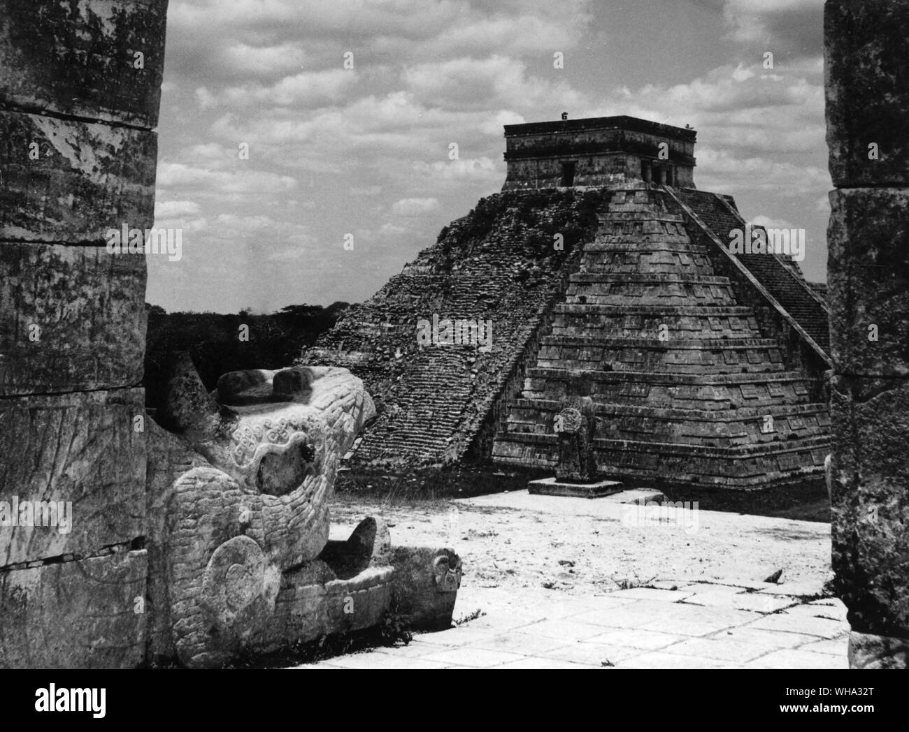 Mexico, Yucatan. El Castillo. Stock Photo