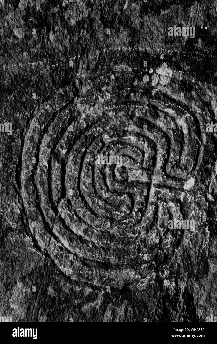 Early man: Maze, Cornwall. Stock Photo