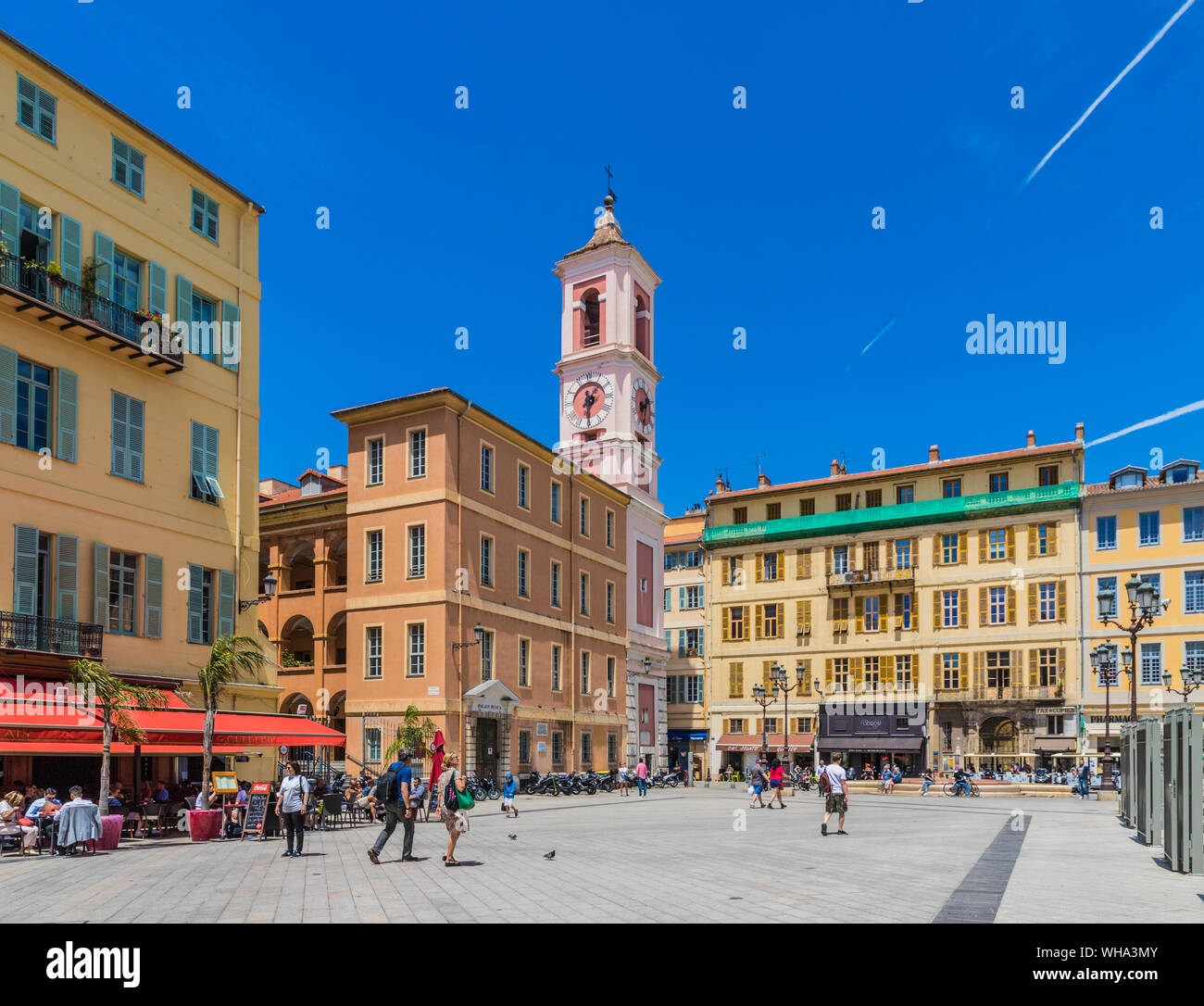 Palace of Justice Square in the Old Town, Nice, Alpes Maritimes, Cote d'Azur, French Riviera, Provence, France, Mediterranean, Europe Stock Photo