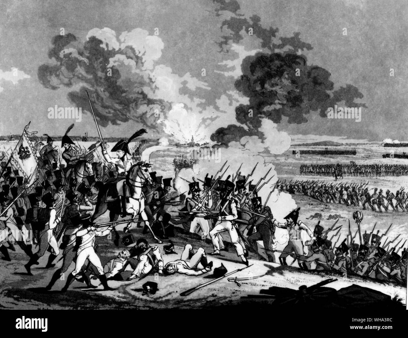Napoleonic wars, 1809; at Weigram. Stock Photo