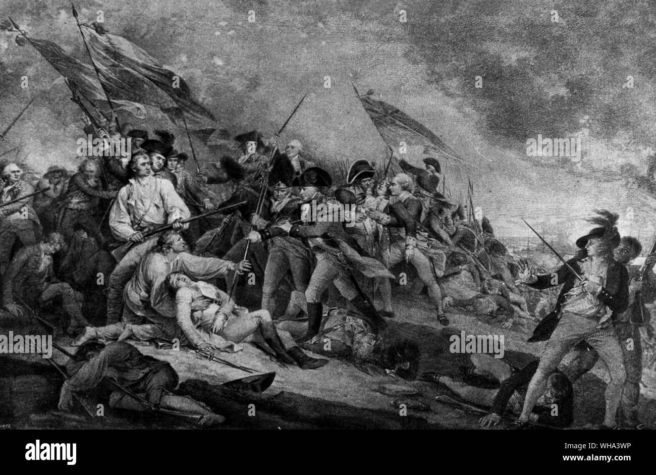 The Battle of Bunker Hill. Stock Photo