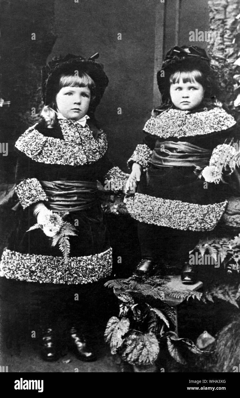 Charles Dickens' children - Kate and Mamie. . Dickens, Charles John Huffam (pseudonym Boz) English novelist; wrote novels Pickwick Papers 1836-1837, Oliver Twist 1837-1839, A Christmas Carol 1843, Bleak House 1852-1853, A Tale of Two Cities 1859  1812-1870 . . . . . . Stock Photo