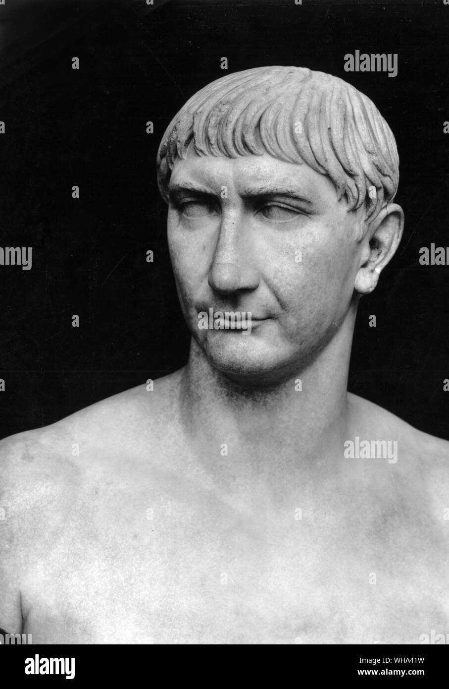 Bust of Trajan Stock Photo