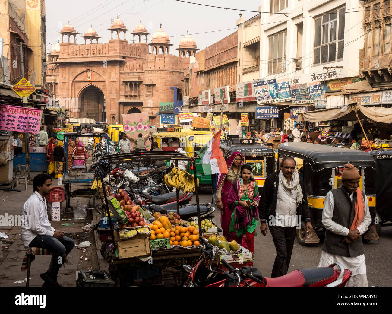 Kothe Gate, Old City, Bikaner, Rajasthan, India, Asia Stock Photo
