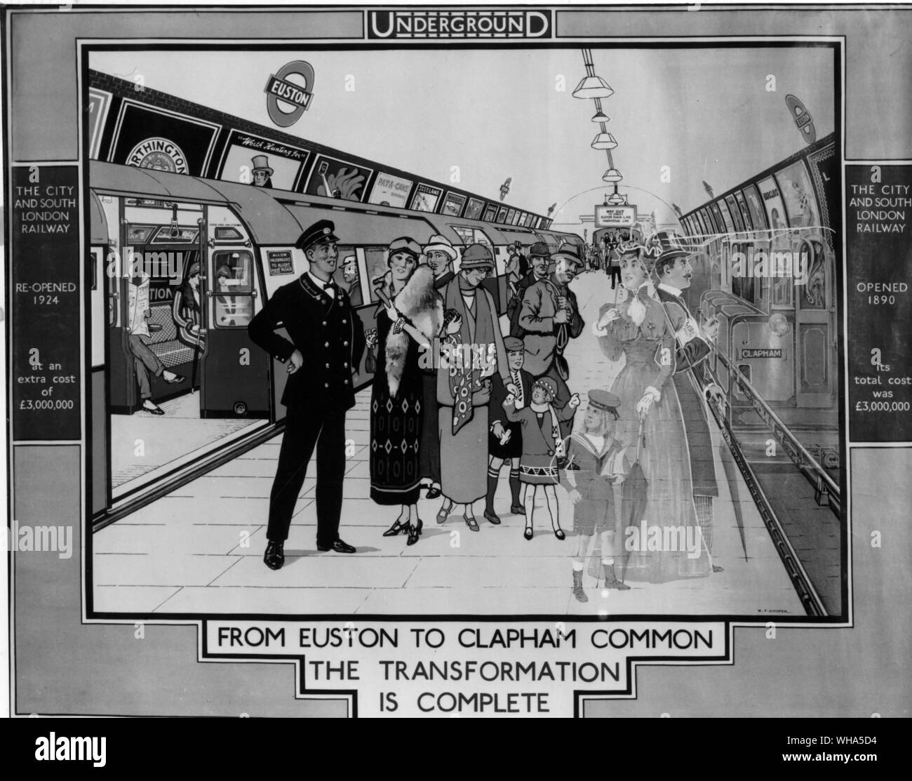 Euston to Clapham Common 1924 Stock Photo