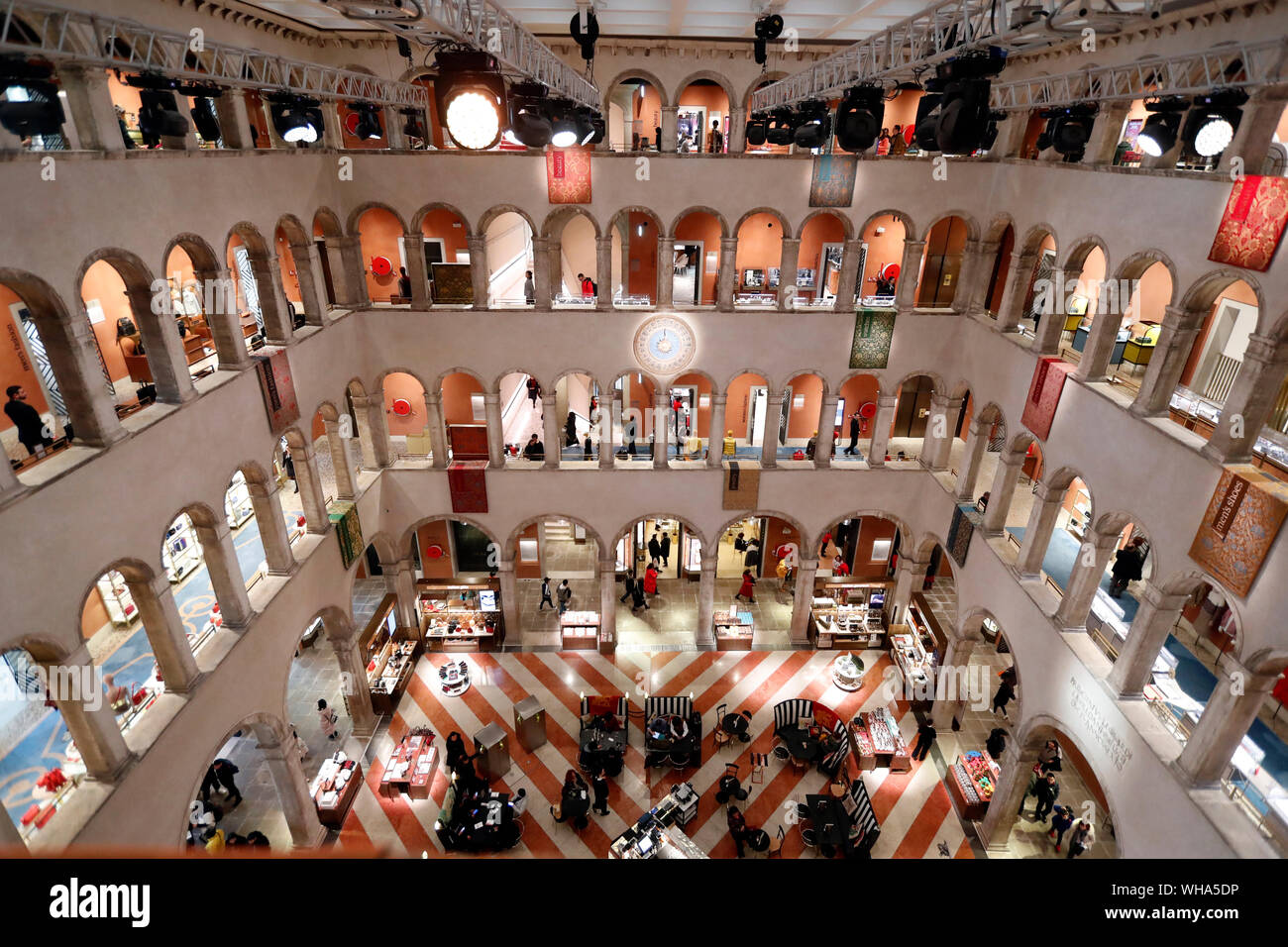The luxury shopping center Fondaco dei Tedeschi, Venice, Veneto, Italy, Europe Stock Photo