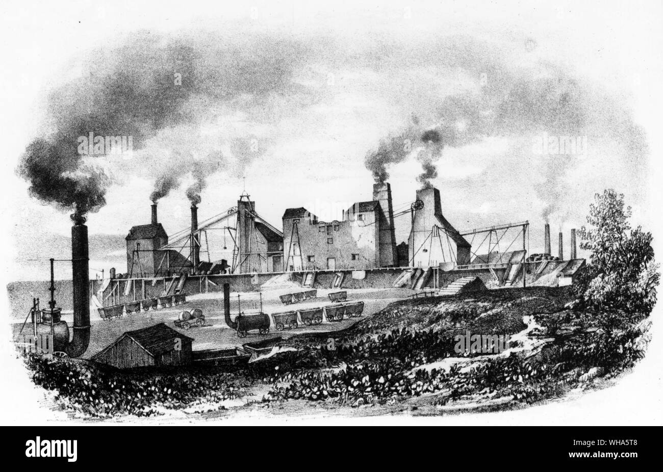 Hetton Colliery c 1822 Stock Photo