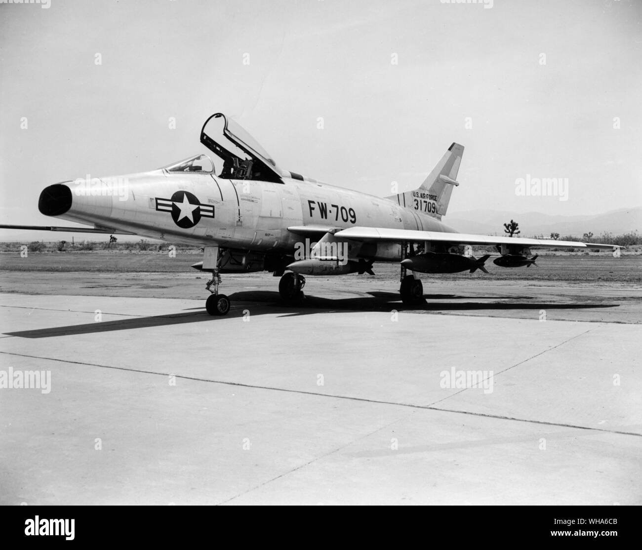 North American Aviation F-100C Super Sabre Stock Photo