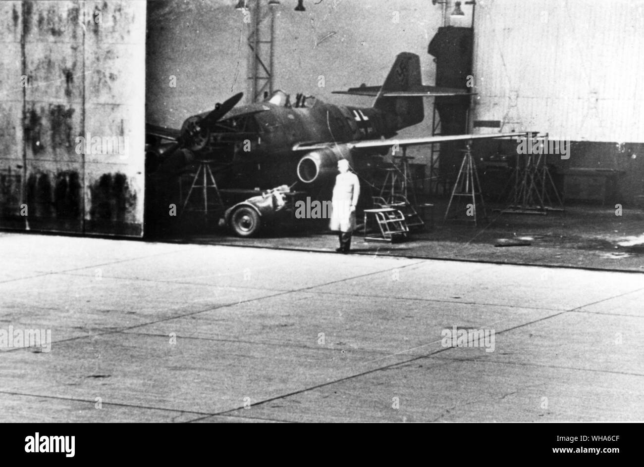 Me 262 V1 with piston . 8 jet engines. 1942 Stock Photo
