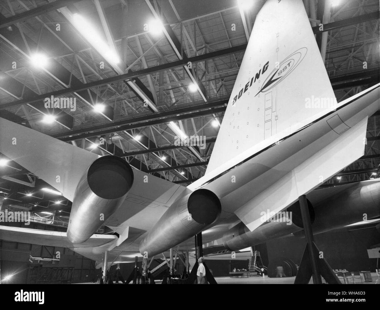 Mock up of the Boeing Supersonic Transport Stock Photo