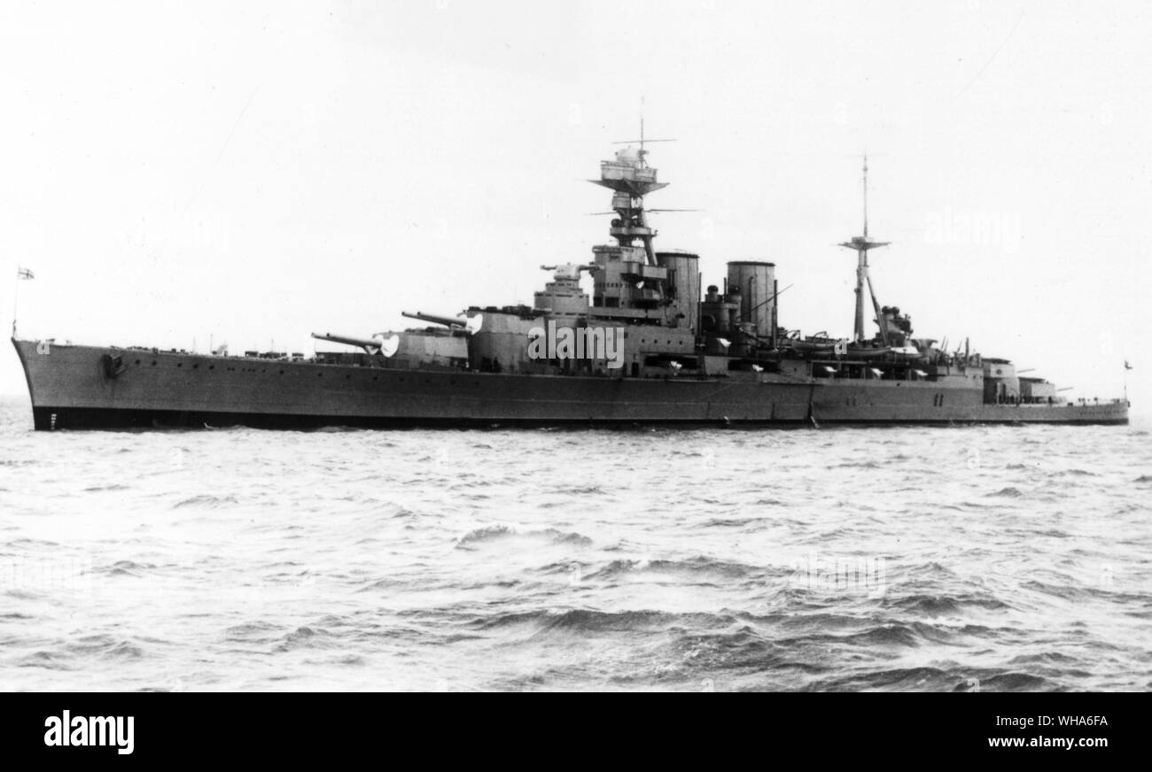 HMS Hood. 1918. Stock Photo