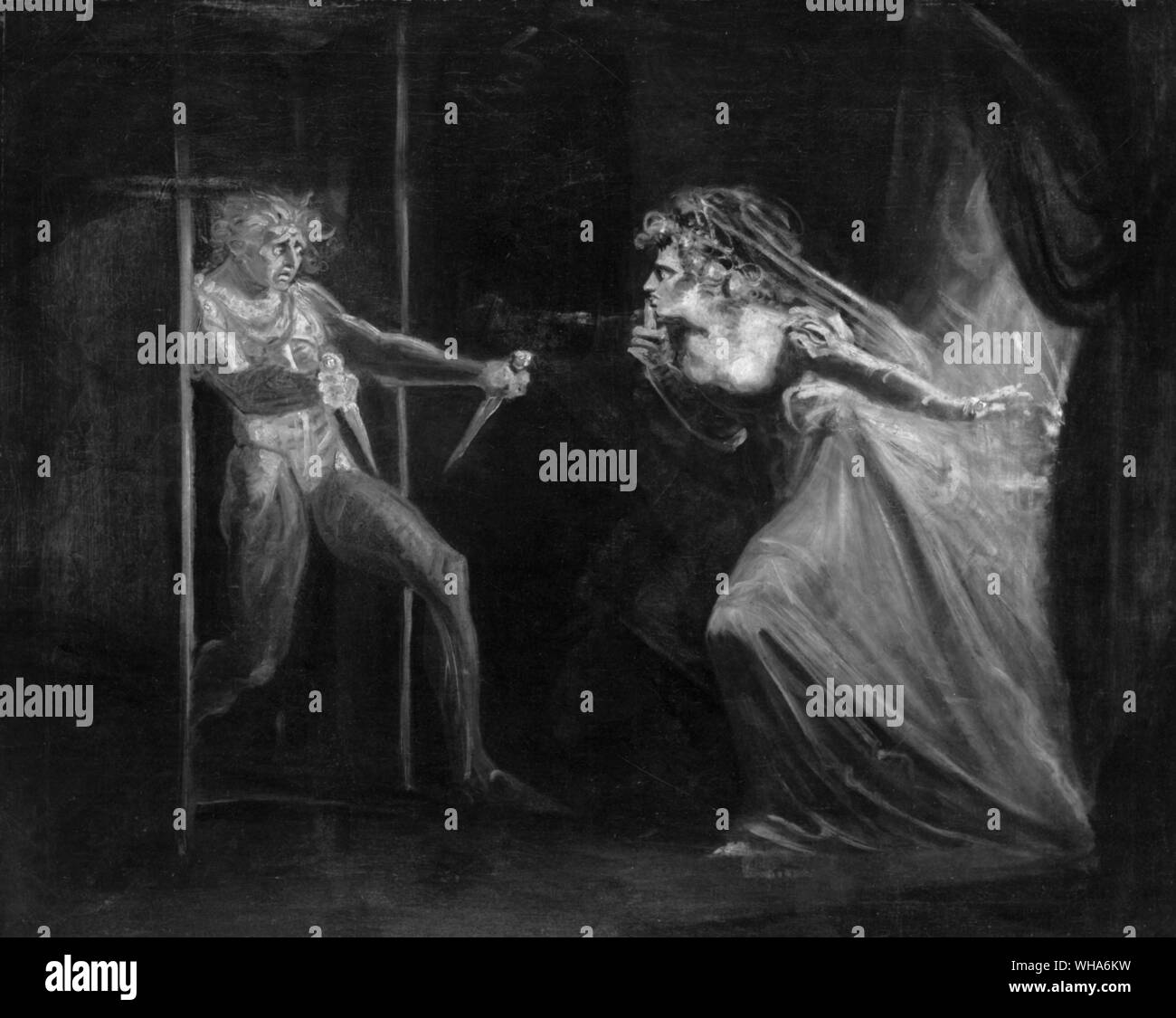 Lady Macbeth seizing the daggers c 1812. Fuseli Stock Photo
