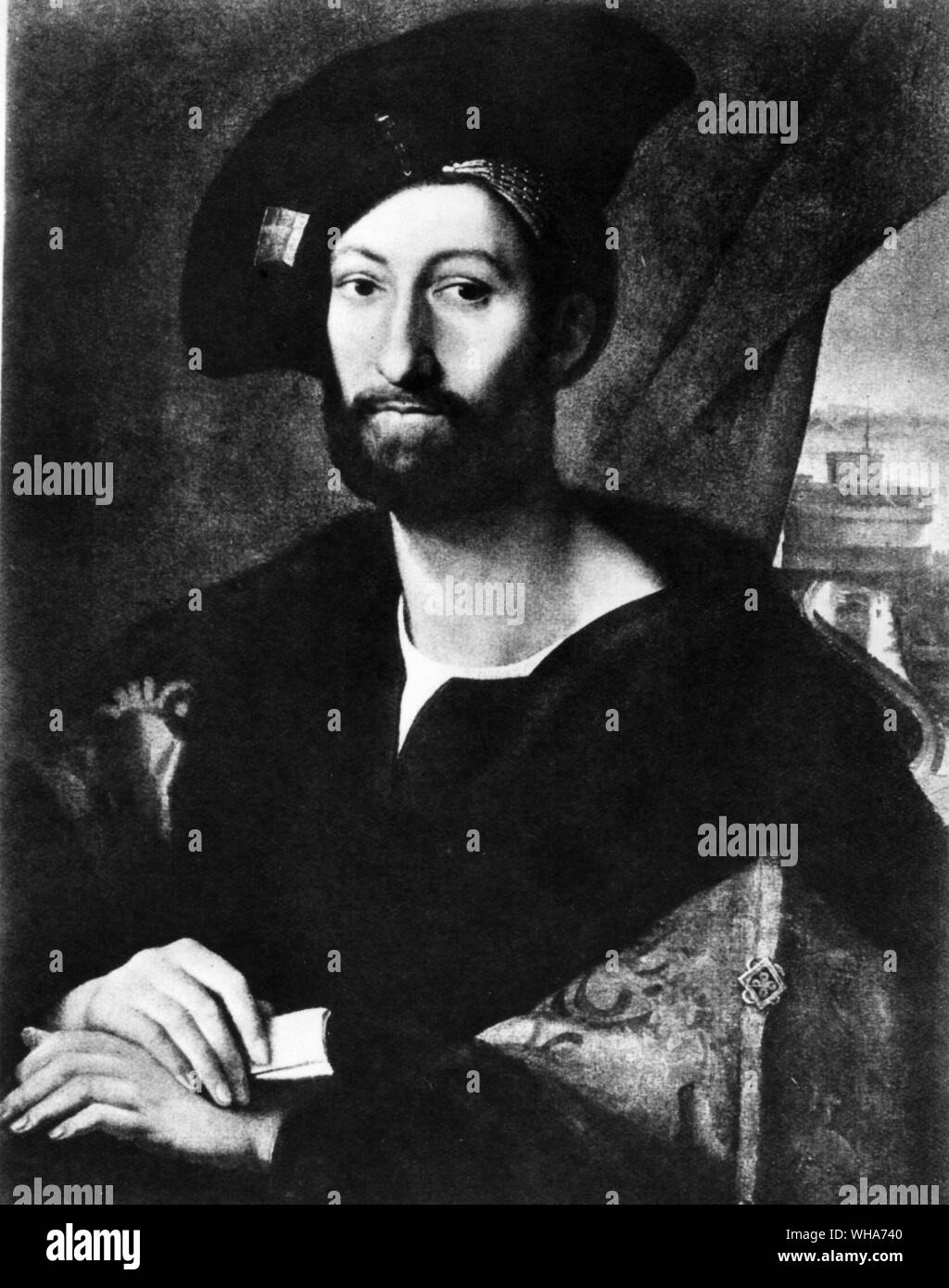 Raphael portrait of Giuliano de Medici Duc de Nemours . d. March 17th 1516 Stock Photo