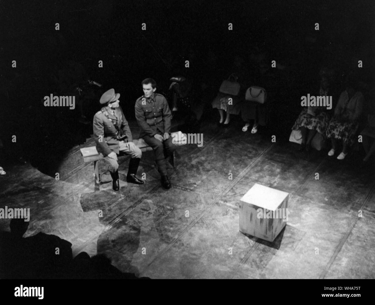 Library Theatre Scarborough. Theater in the round in action. O'Flaherty VC by Bernard Shaw Stock Photo