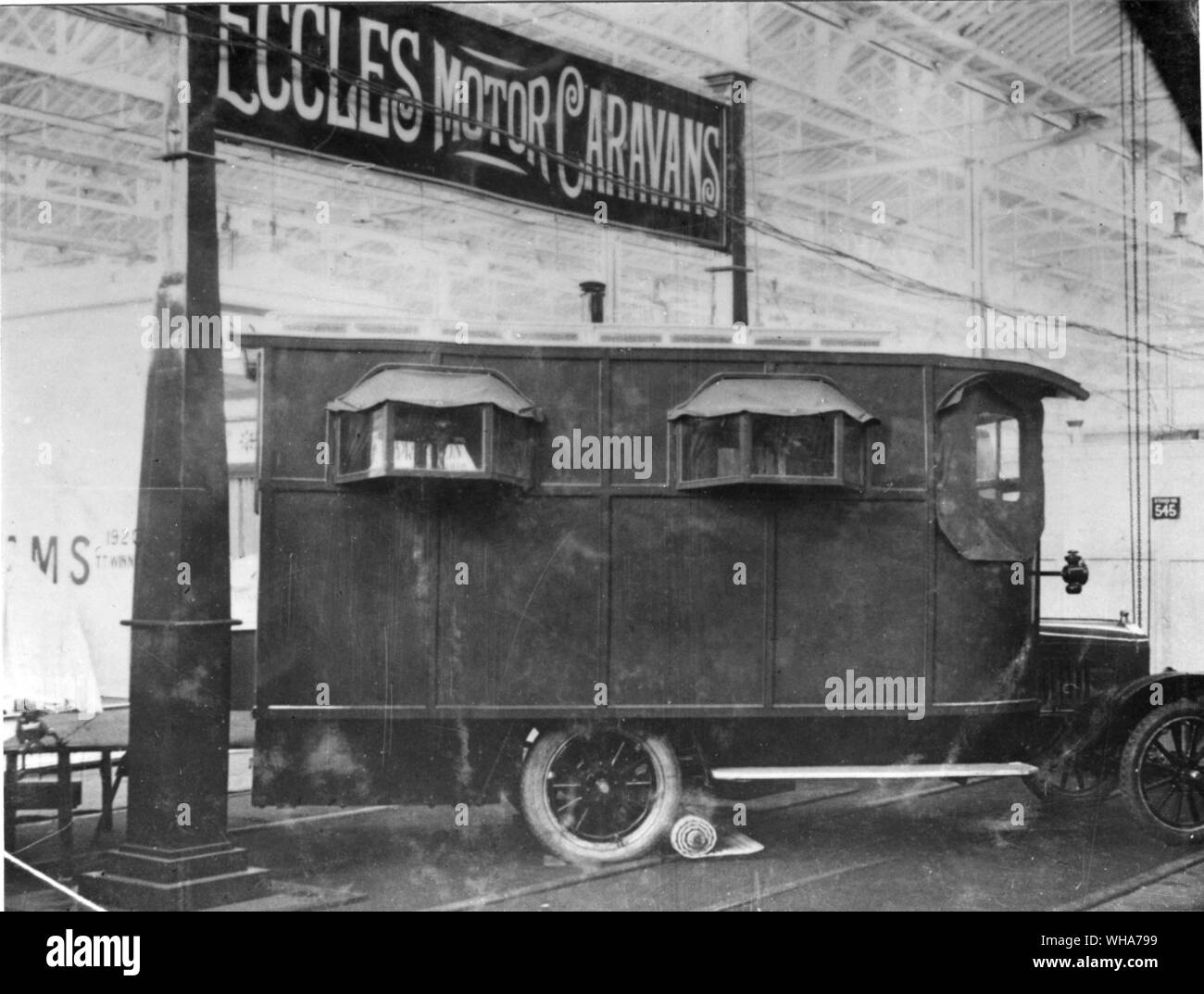 Caravan . Early Eccles Motor Van. 1921 Stock Photo