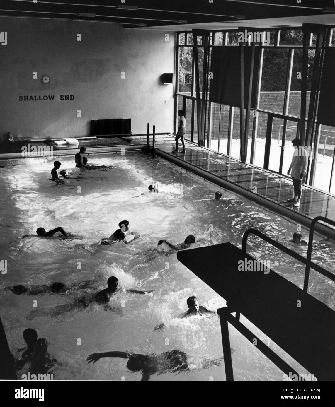Holland Park Comprehensive School London. The school swimming pool Stock Photo