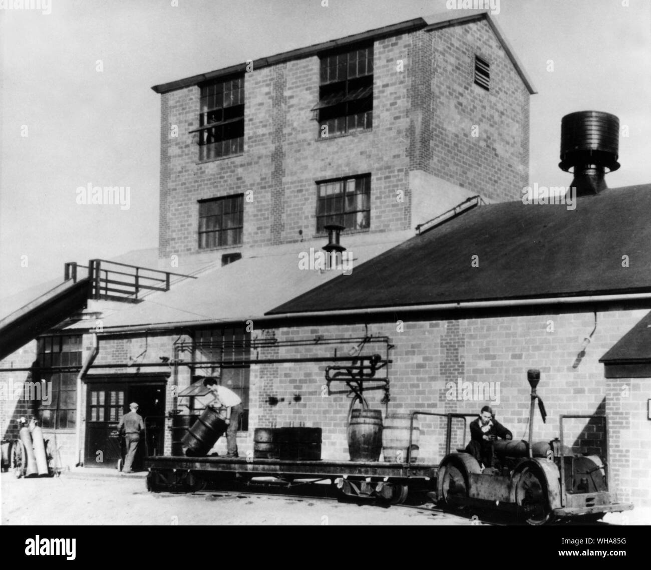 First supplies of Du Pont neoprene synthetic rubber were produced in this factory at Deepwater New Jersey Stock Photo