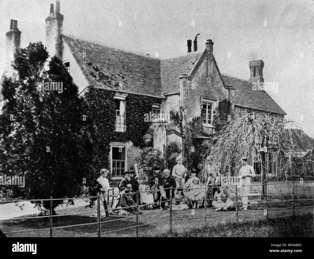 Exton Rectory. photo by W Savage 1860s Stock Photo