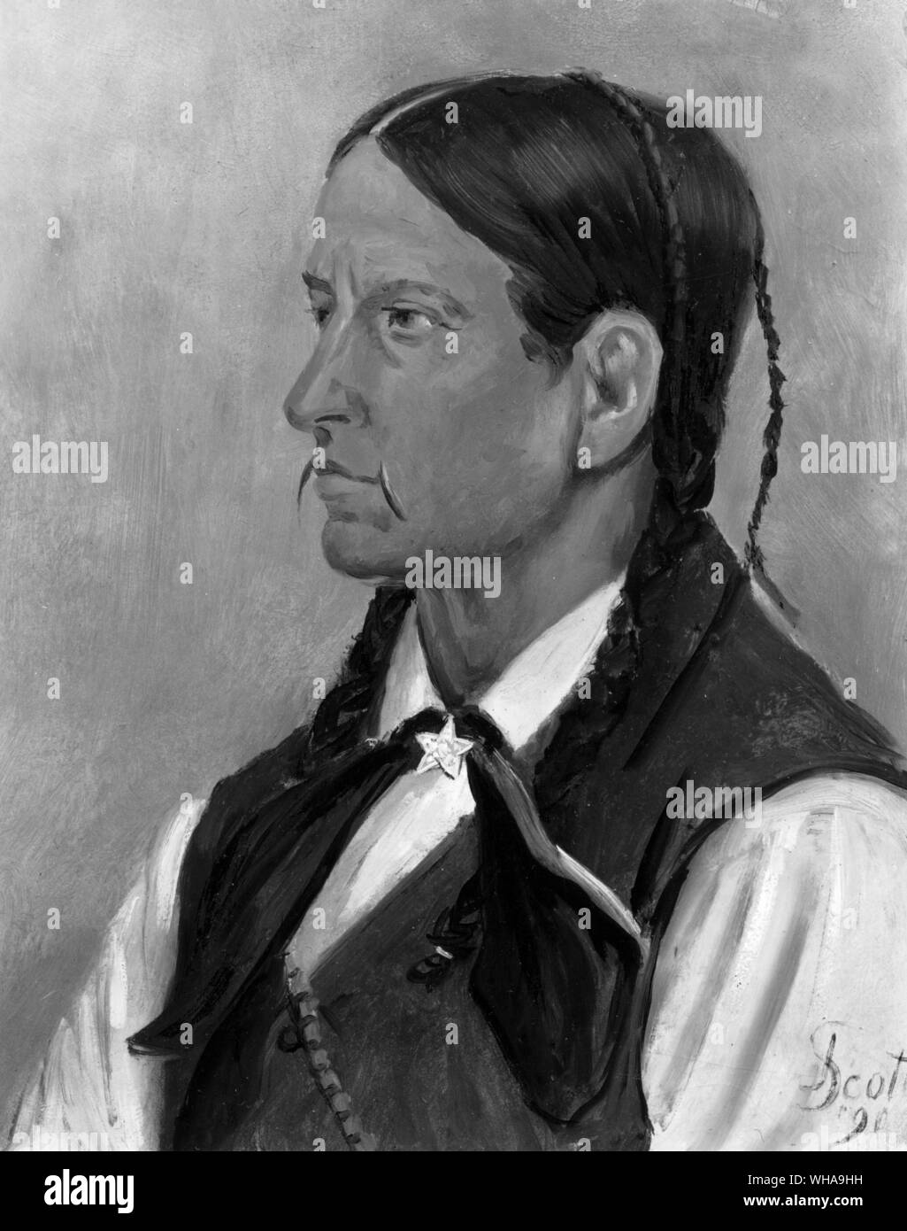 Julian Scott. Quanah Parker Oklahoma. Stock Photo