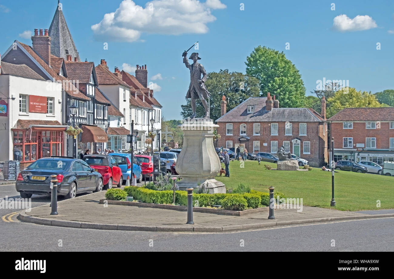 Westerham Kent General Wolf on the Green Stock Photo