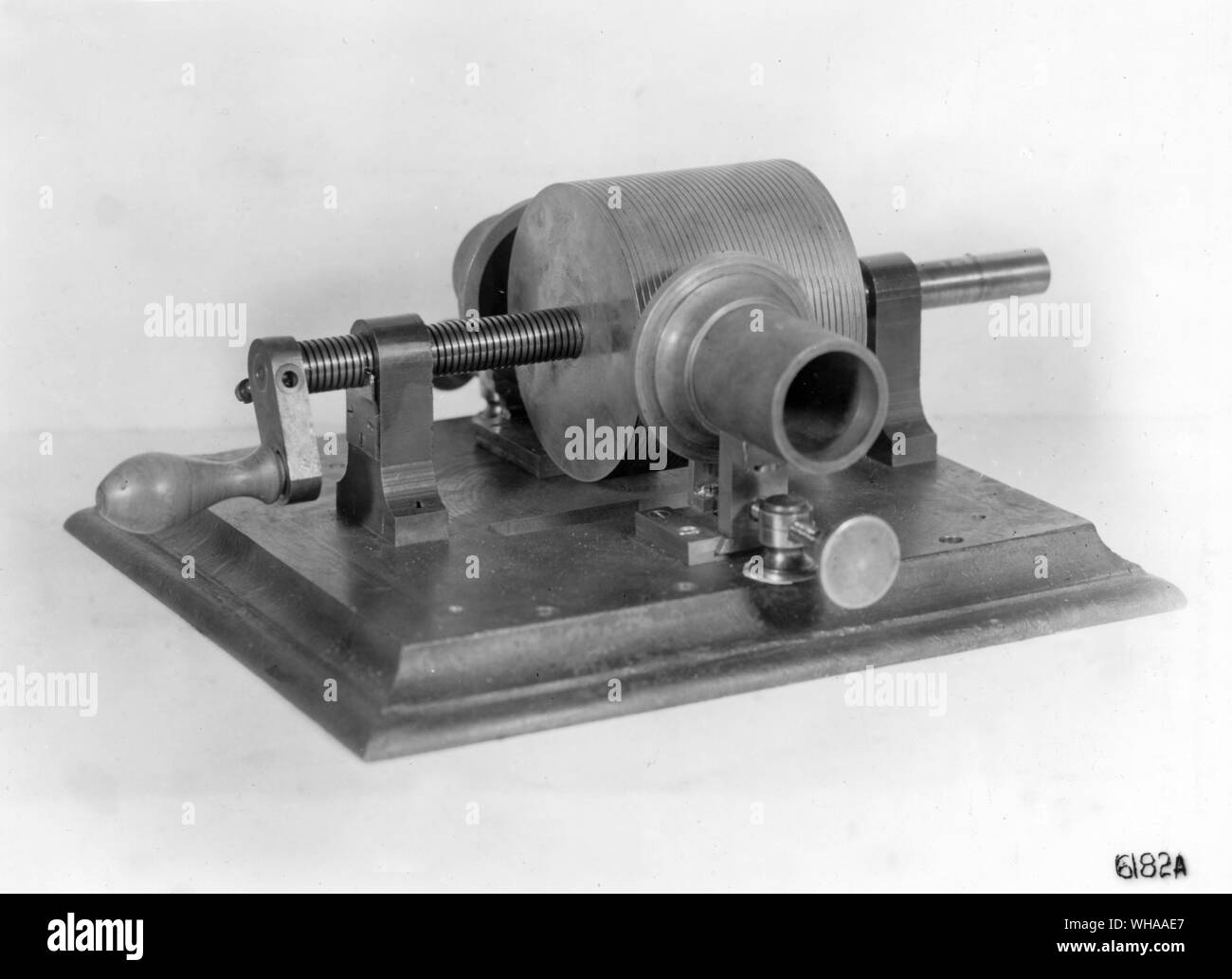 Original Edison Tin Foil Phonograph invented in 1877 Stock Photo