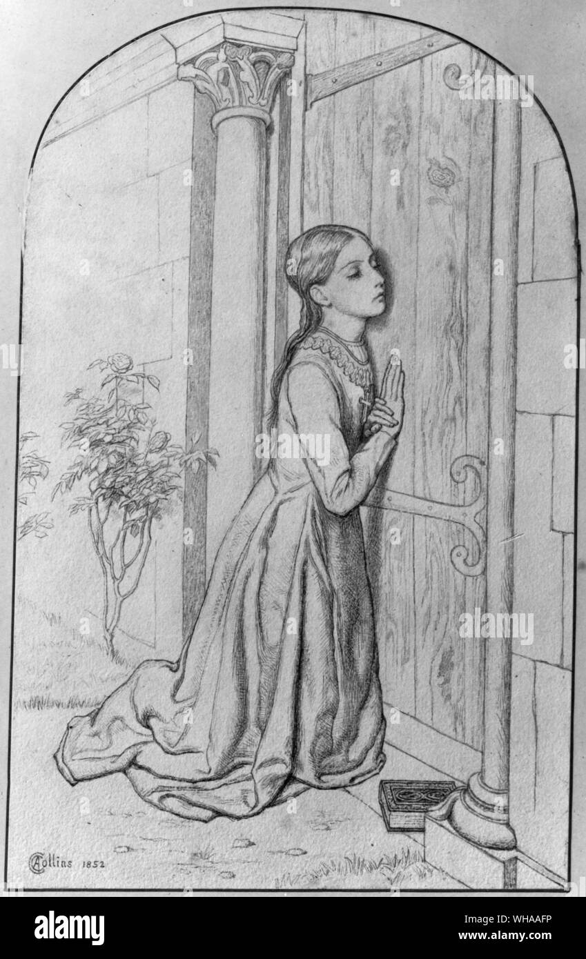 The Devout Childhood of St Elizabeth of Hungary. 1852. Charles Allston Collins Stock Photo