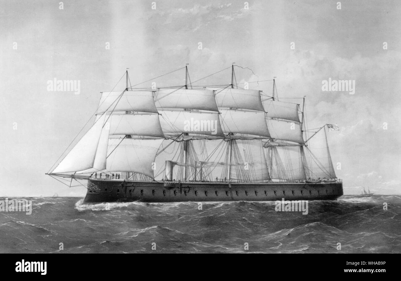 HMS Minotaur 1863 Stock Photo