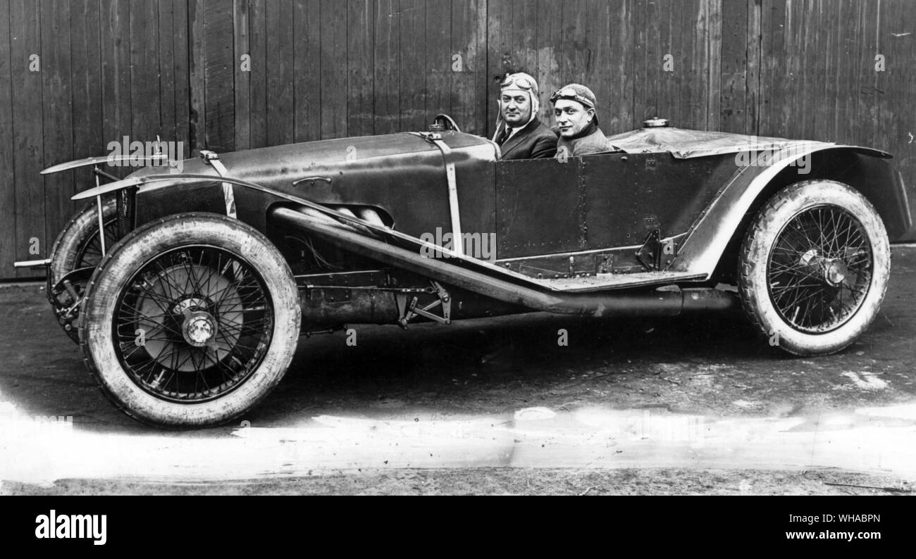 3 litre Bignan winner of 1921 Corsican Grand Prix . Albert Guyot at the wheel Stock Photo
