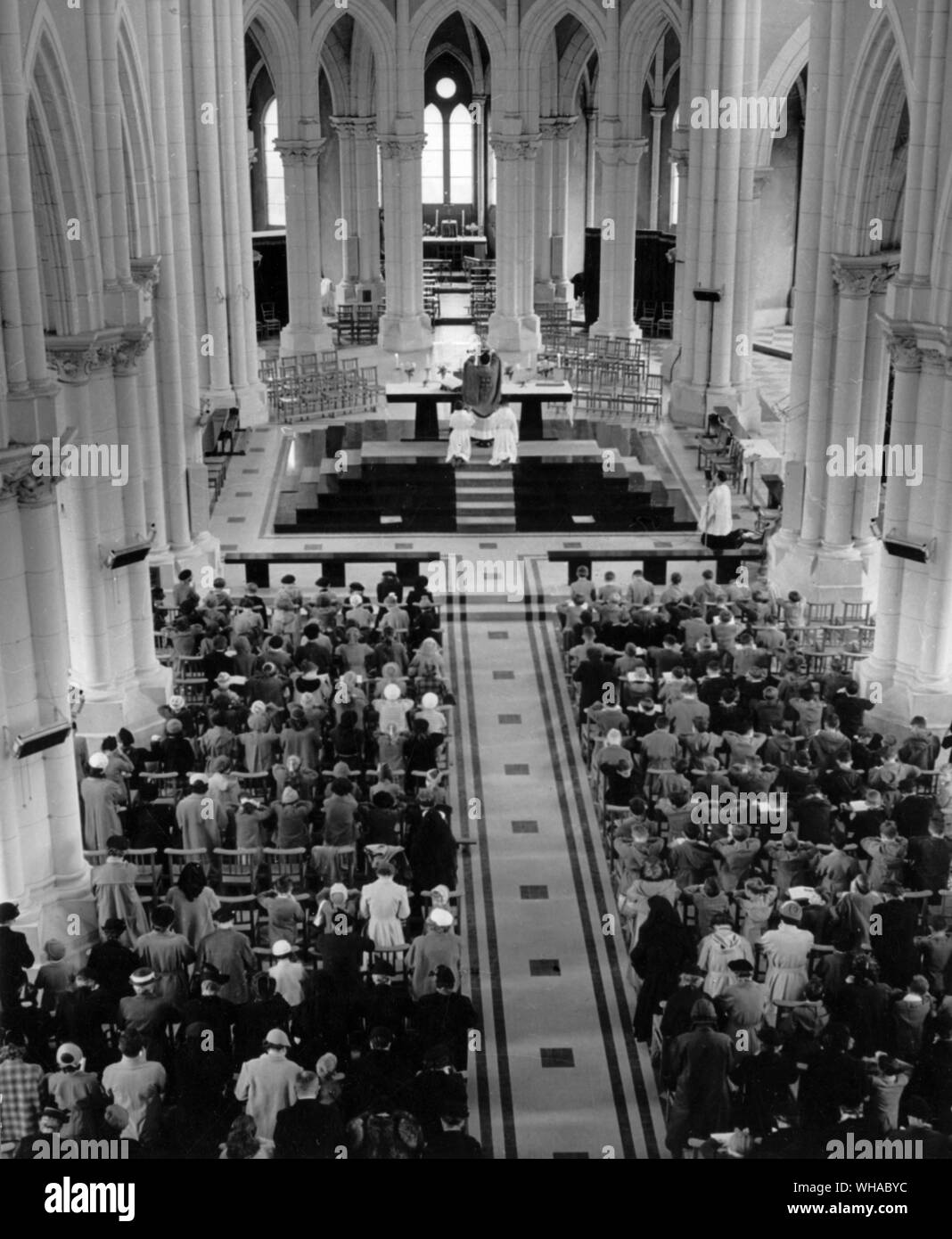 Celebrating Mass Stock Photo