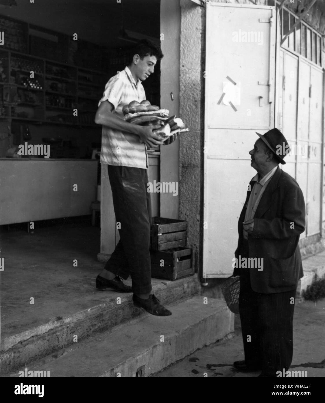 Buying Chalot for Shabbat Stock Photo