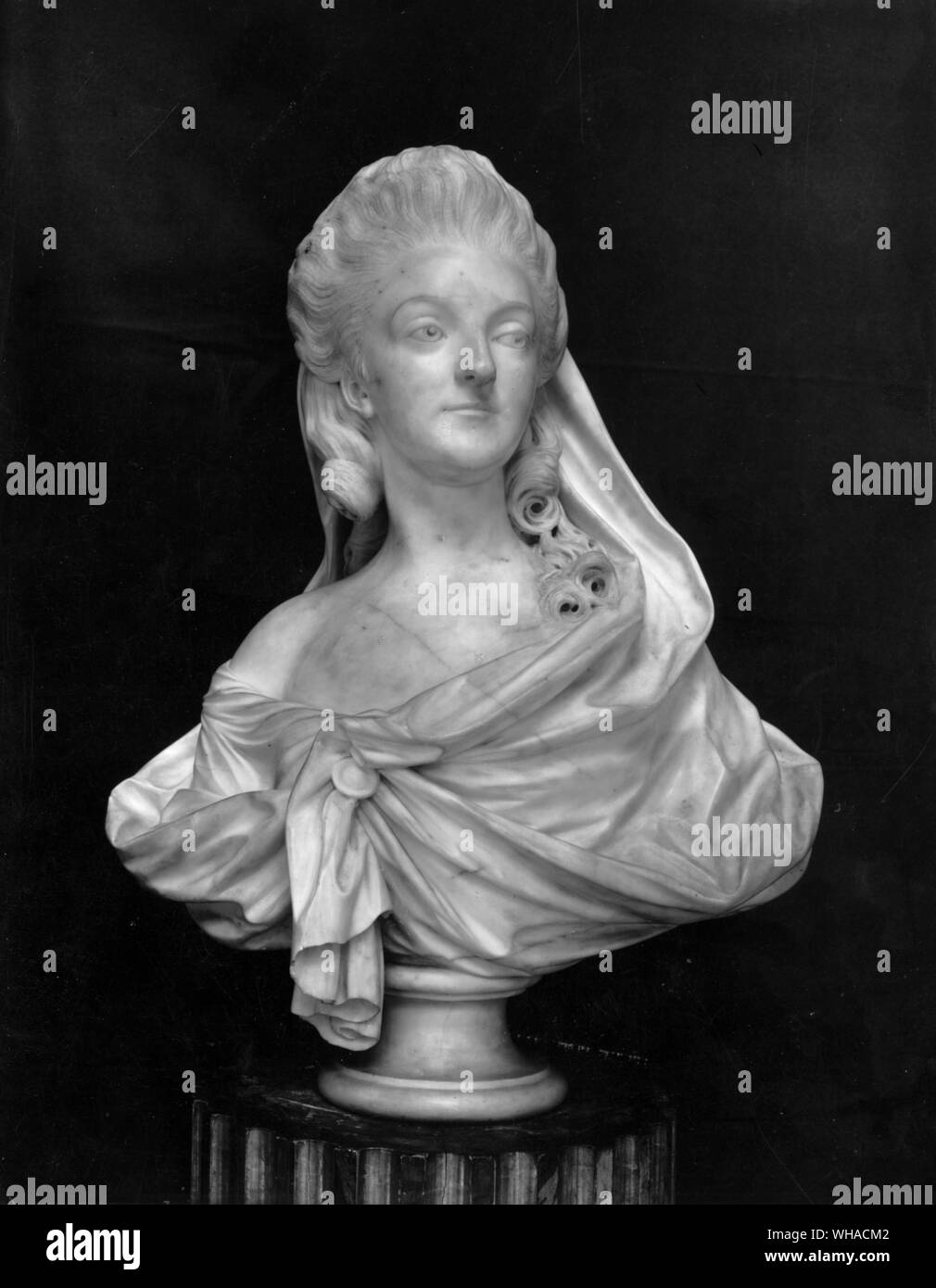 Jean Baptiste Lemoyne. Bust of Countess de Brionne. 1763-5 Stock Photo